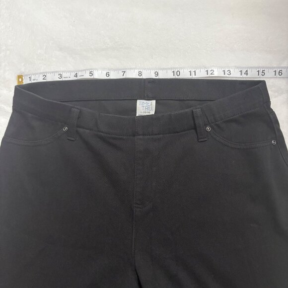 Time And Tru Womens Black Jeggings Skinny Pants L(12-14) Stretch Comfortable Fit - Picture 6 of 9